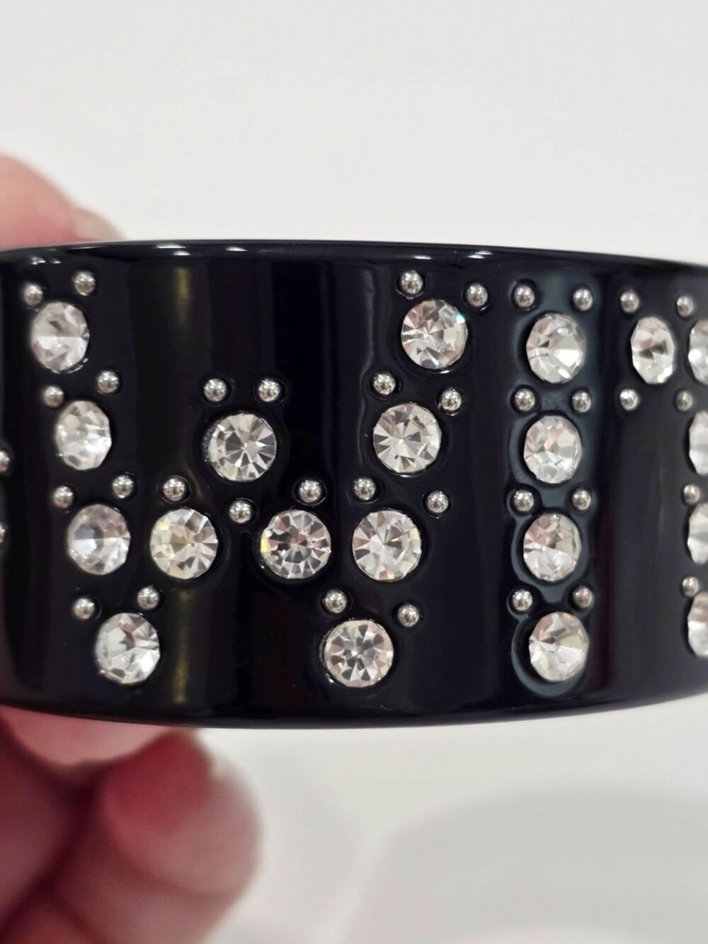 Killstar ✦ Witch Crystal Cuff Bracelet ✦ Black Rhinestone Statement Gothic NIP - Picture 8 of 16
